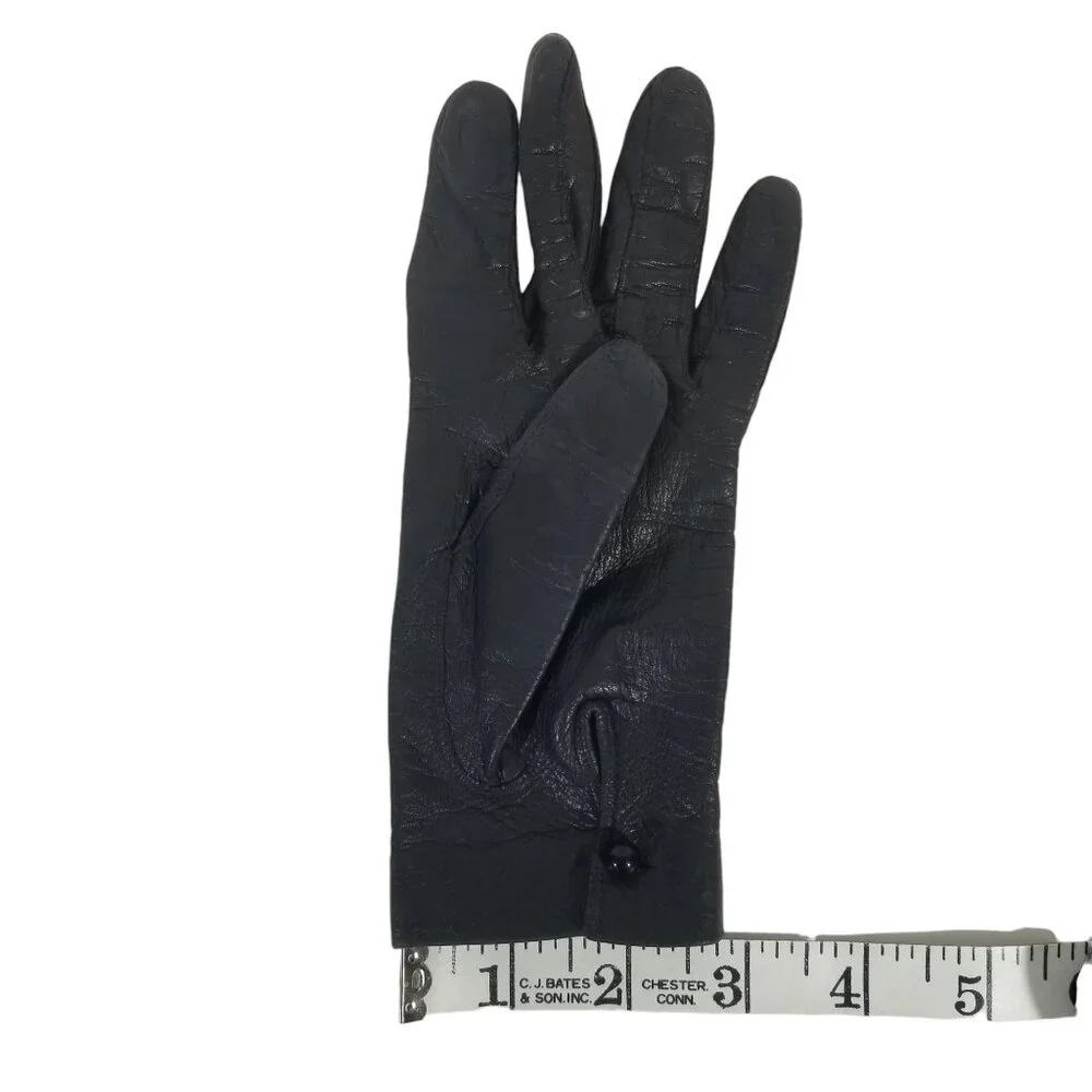 VTG Leather Gloves Fownes Brothers Silk-Lined Wrist Length Small